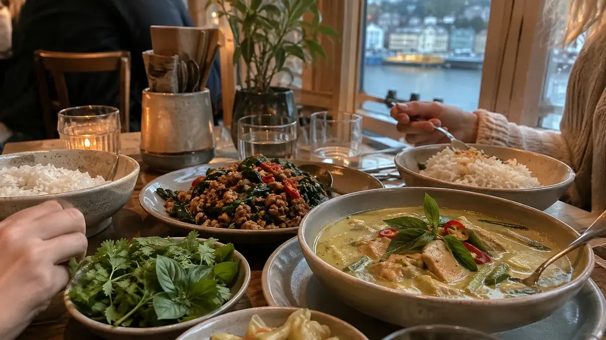 Stemningsbilde: thairestaurant og thaimat i Bergen