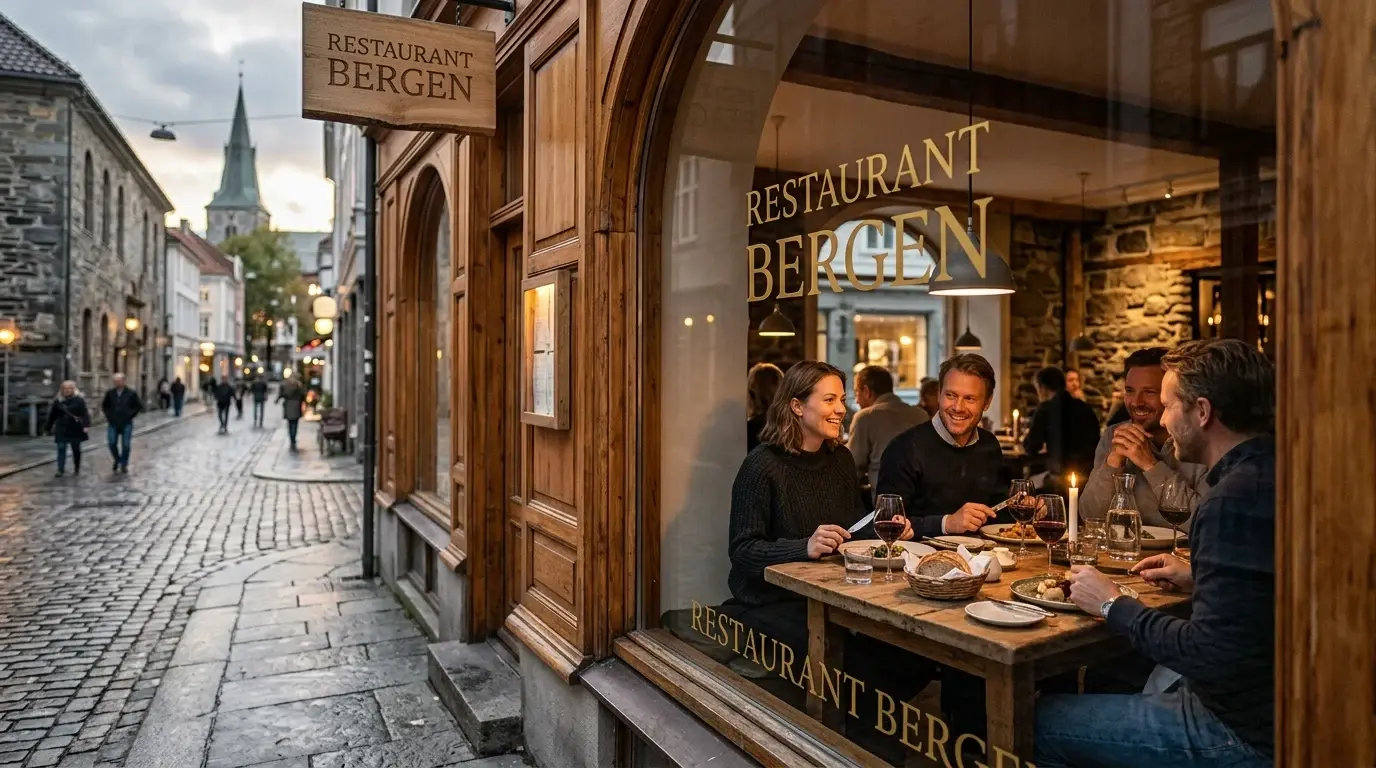 Stemningsbilde: Restauranter i Bergen sentrum